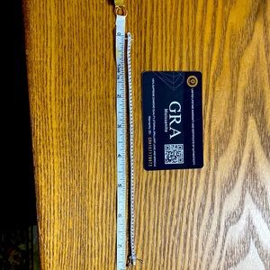 Tennis Bracelet, solid 925 sterling silver, 2.5 mm Moissanite , 7.5 inches long